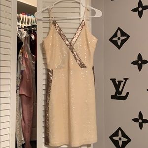 GB cream sequin dress